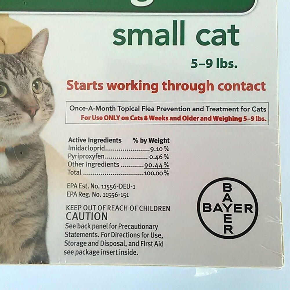 Bayer Advantage II for Small Cats 5-9 Lbs - 4 Pack - Genuine EPA Approved - Image 6