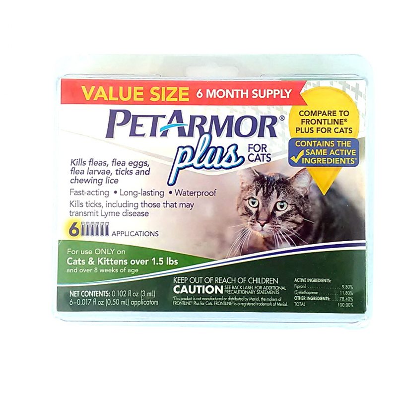 PetArmor Plus For Cats & Kittens Over 1.5 lbs Value Size 6 Month Supply