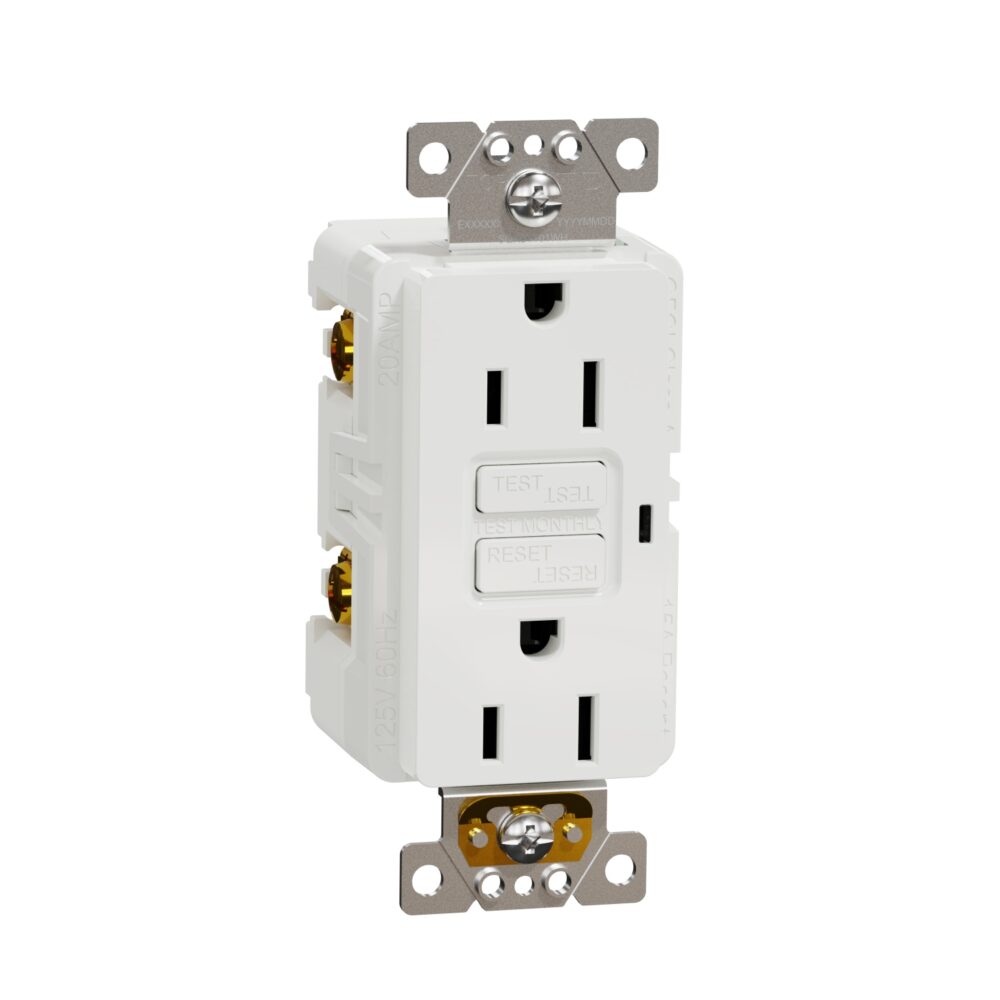 2 New Outlet (1-15A, 1-20A) decorator GFCI tamper resistant, white, w/Plate - Image 9