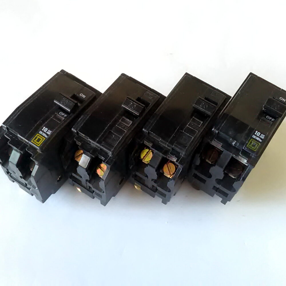 Lot of 4 Square D 2 Pole 20 Amp HACR Type Circuit Breaker - Image 5