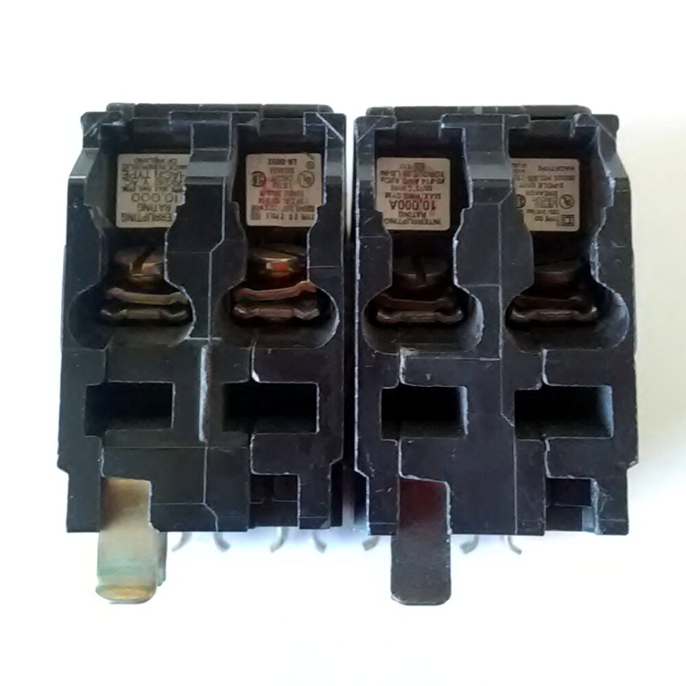 Lot of 2 Square D 2 Pole 20 Amp HACR Type Circuit Breaker - Image 9