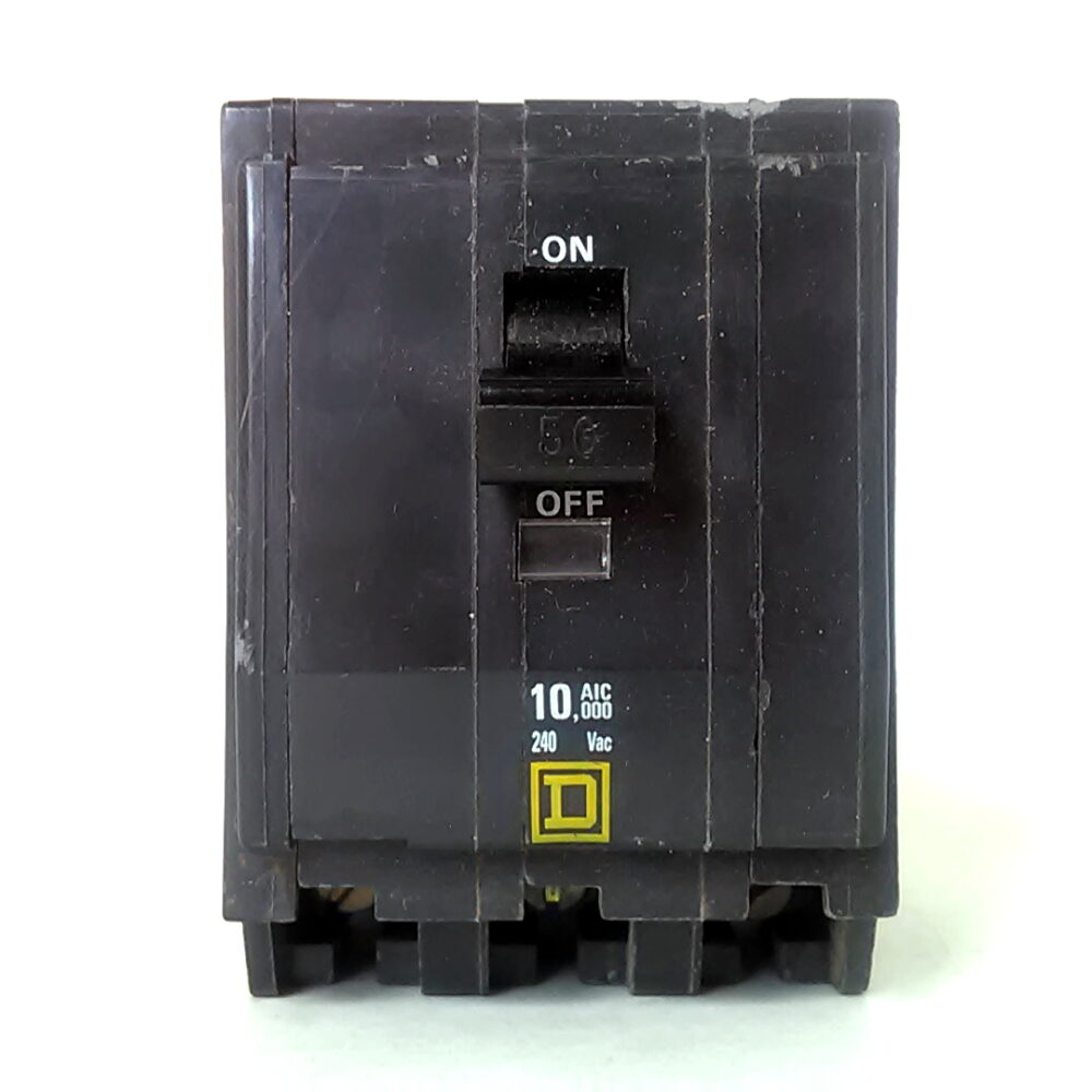 Square D 3 Pole 50 Amp HACR Type Circuit Breaker - Image 2