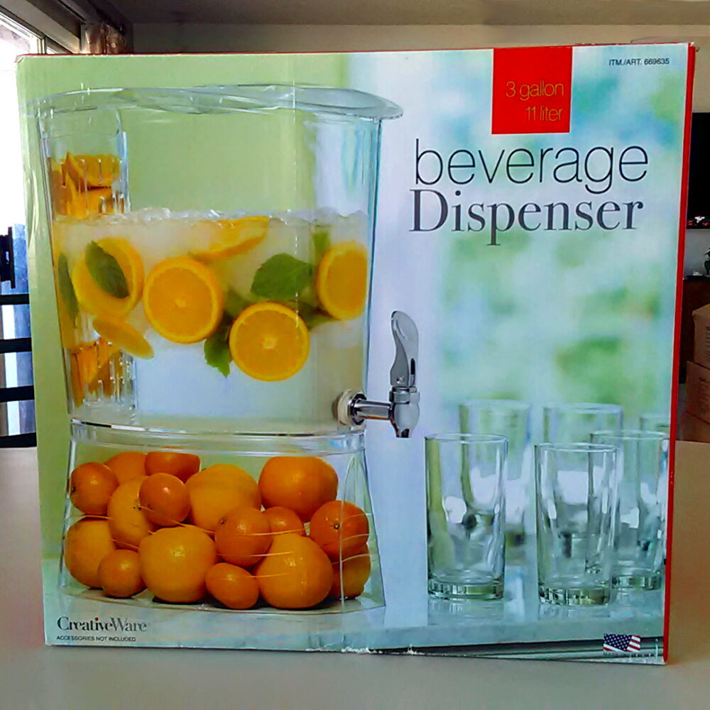 CreativeWare Clear Acrylic 3 Gal Cold Beverage Dispenser w/ Flavor Infuser - New - Image 6