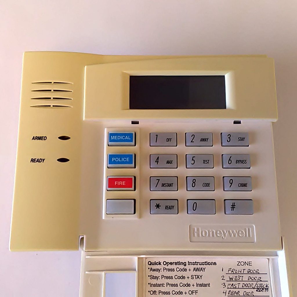honeywell alarm keypad