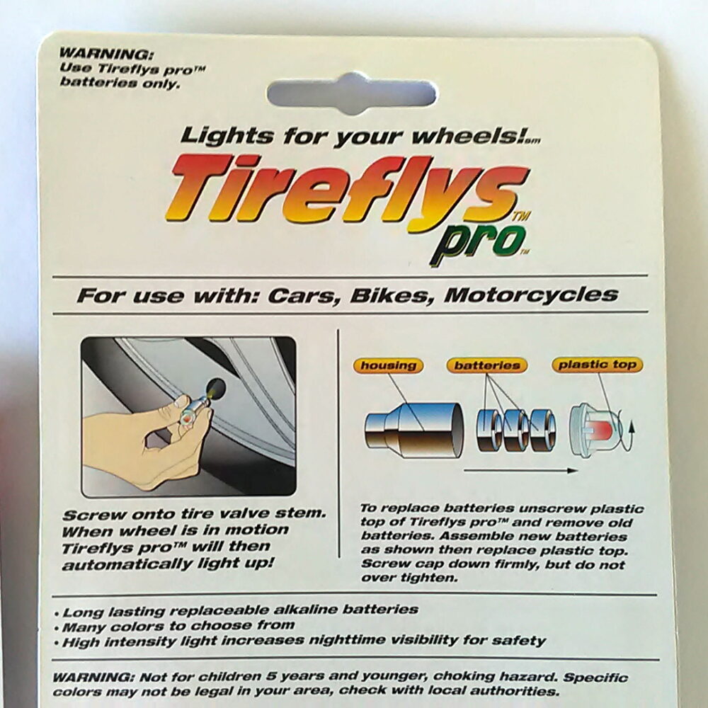 Tireflys PRO Lights For Your Wheels - 2 White Led Tire Valve Caps + Batteries - Image 8