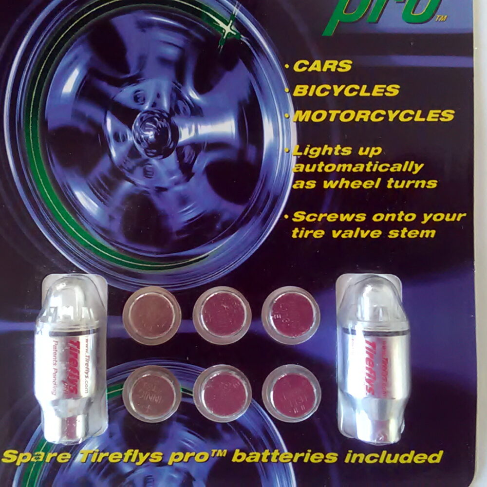 Tireflys PRO Lights For Your Wheels - 2 White Led Tire Valve Caps + Batteries - Image 6