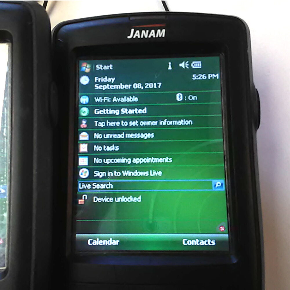 2 Janam XM66 Barcode Scanner Handheld Mobile Computer w/ 4-Port Docking Station - Image 4