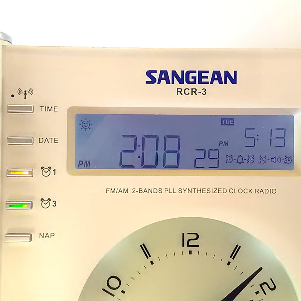 SANGEAN RCR-3 FM/AM Atomic Digital/Analog Alarm Clock Radio Controlled Time - Image 9