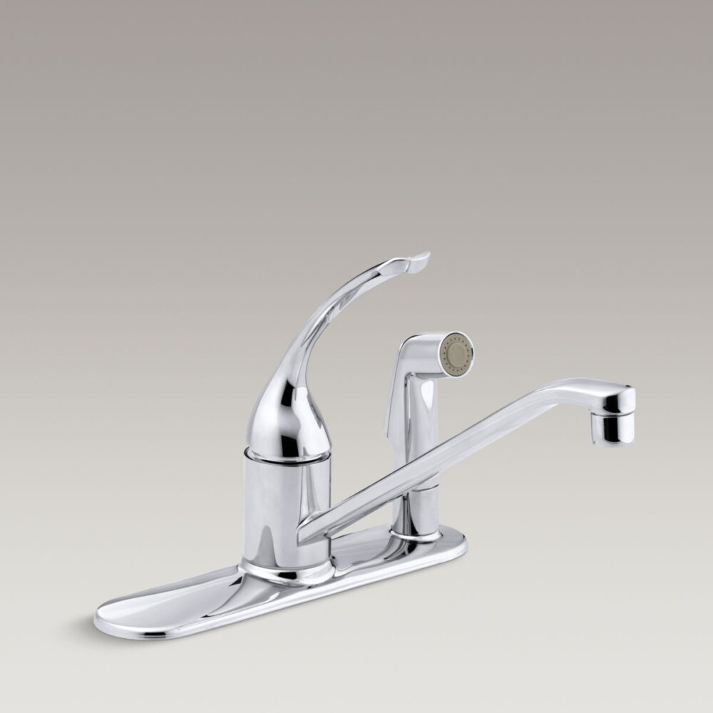 Kohler Coralais K-15173-FL-CP Single Control Kitchen Sink Faucet w/ Side Sprayer - Image 2