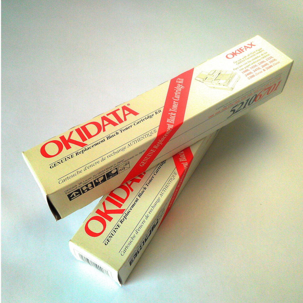 2 Okidata Okifax Genuine Replacement Black Toner Cartridge 52106701 - 1000, 1050 - Image 3