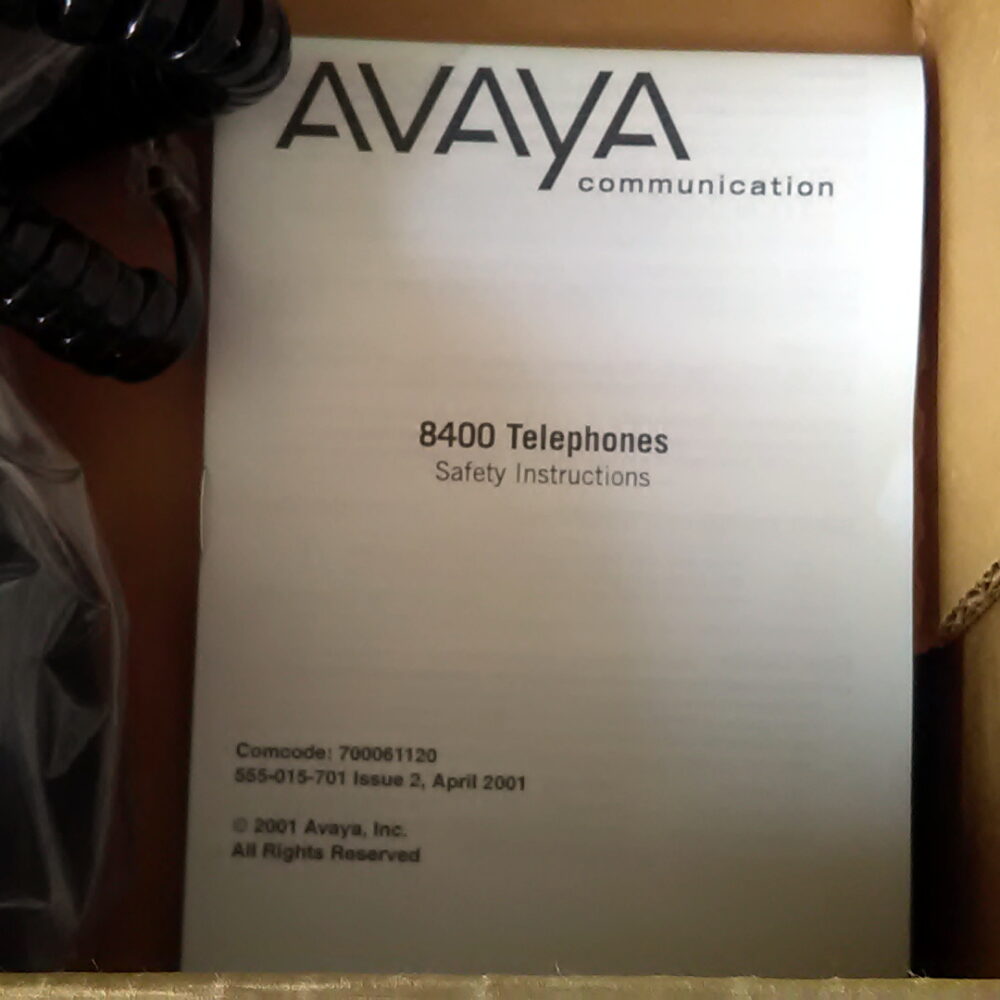 AVAYA Lucent Office Phone Black Digital Telephone LCD Display 8410D 8410D01A-003 - Image 4