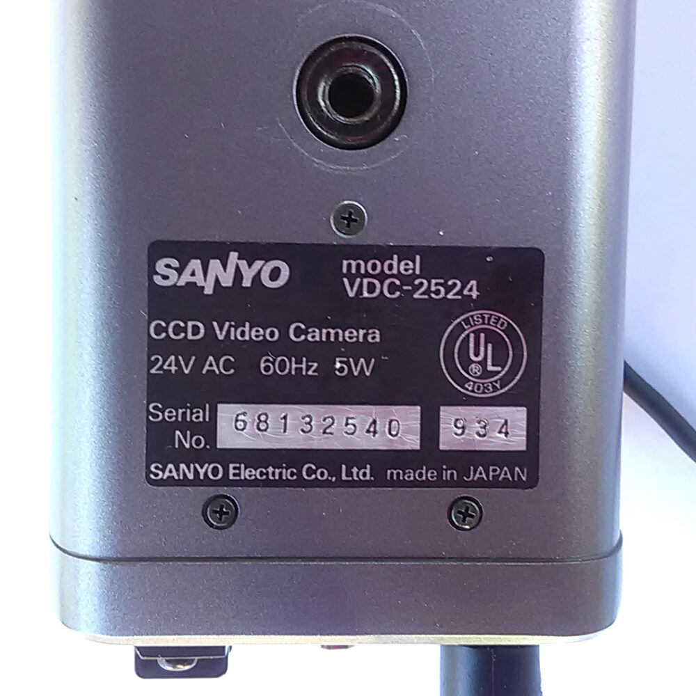 Sanyo CCD Video Camera Model VDC-2524 w/ Computar APC TV Lens 12.5mm 1:1.3 Japan - Image 4