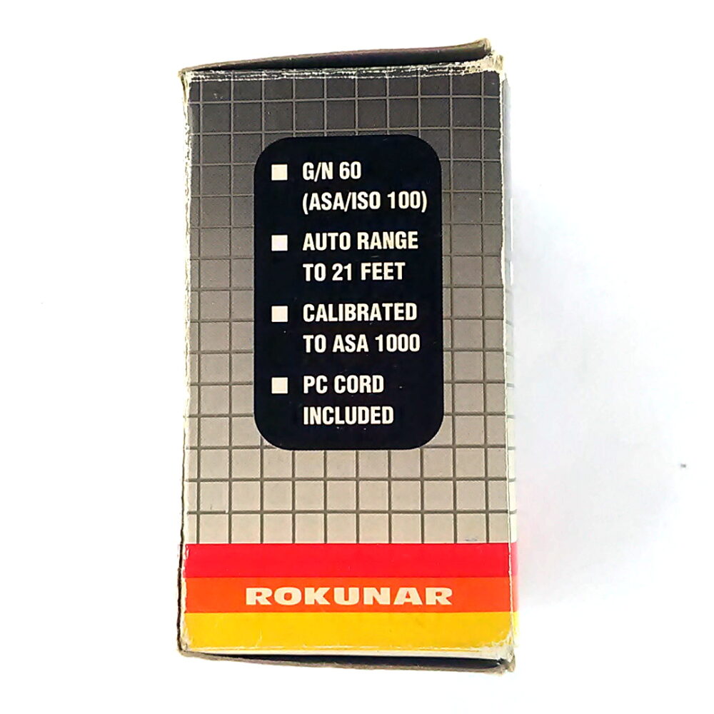 ROKUNAR AR140A Automatic Electronic Flash w/ PC Cord - Auto Range To 21 Feet - Image 2