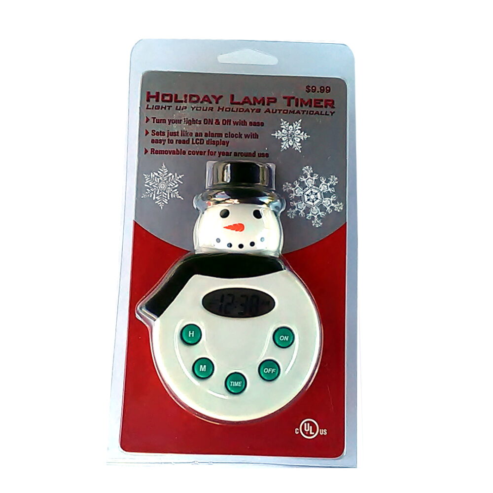 Snowman Novelty Holiday Light Lamp Timer 600 Watt Electric Switch Model 12/824 - Image 10