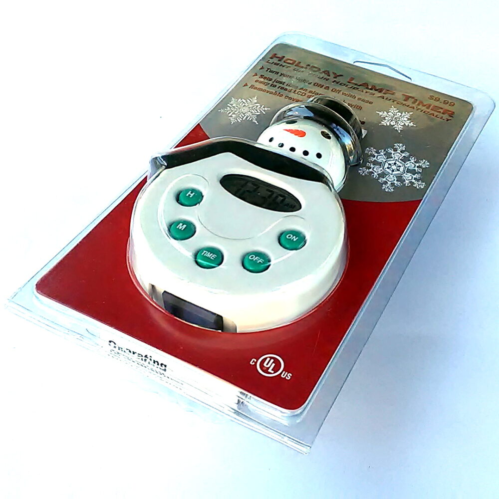 Snowman Novelty Holiday Light Lamp Timer 600 Watt Electric Switch Model 12/824 - Image 9