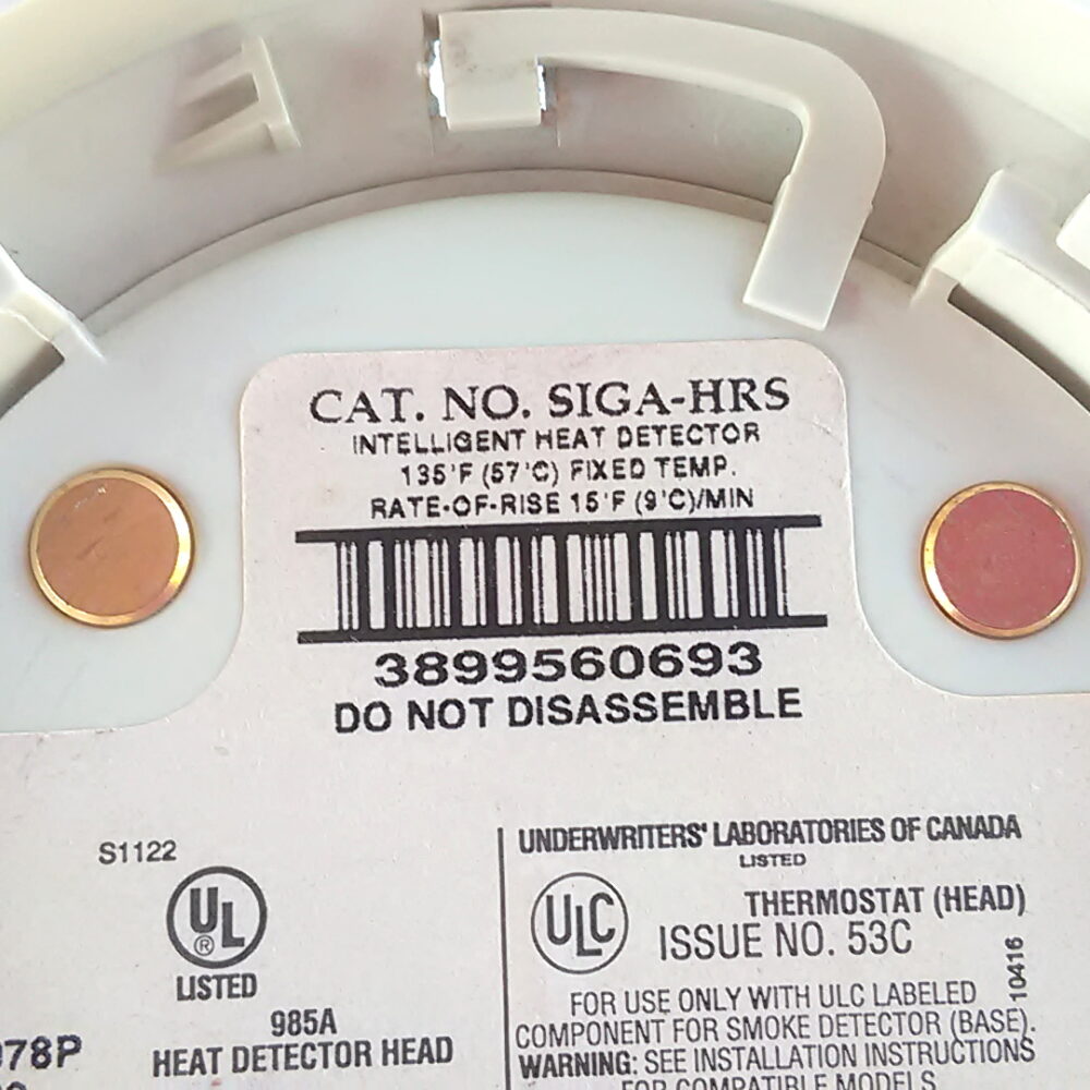 EST Edwards SIGA-HRS Intelligent Heat Detector Sensor Head w/ Base SIGA-SB - Image 5