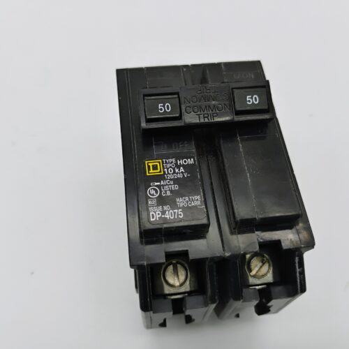 Square D 2 Pole 50 Amp HOM250CP Homeline Double Pole Common-Trip Circuit Breaker