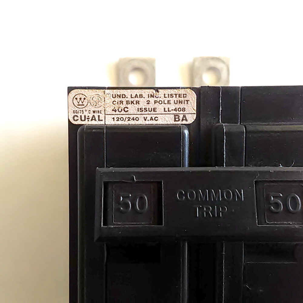 Westinghouse 2 Pole 50 Amp BA250 B250 2P 50A Type BA Series Circuit Breaker - Image 7