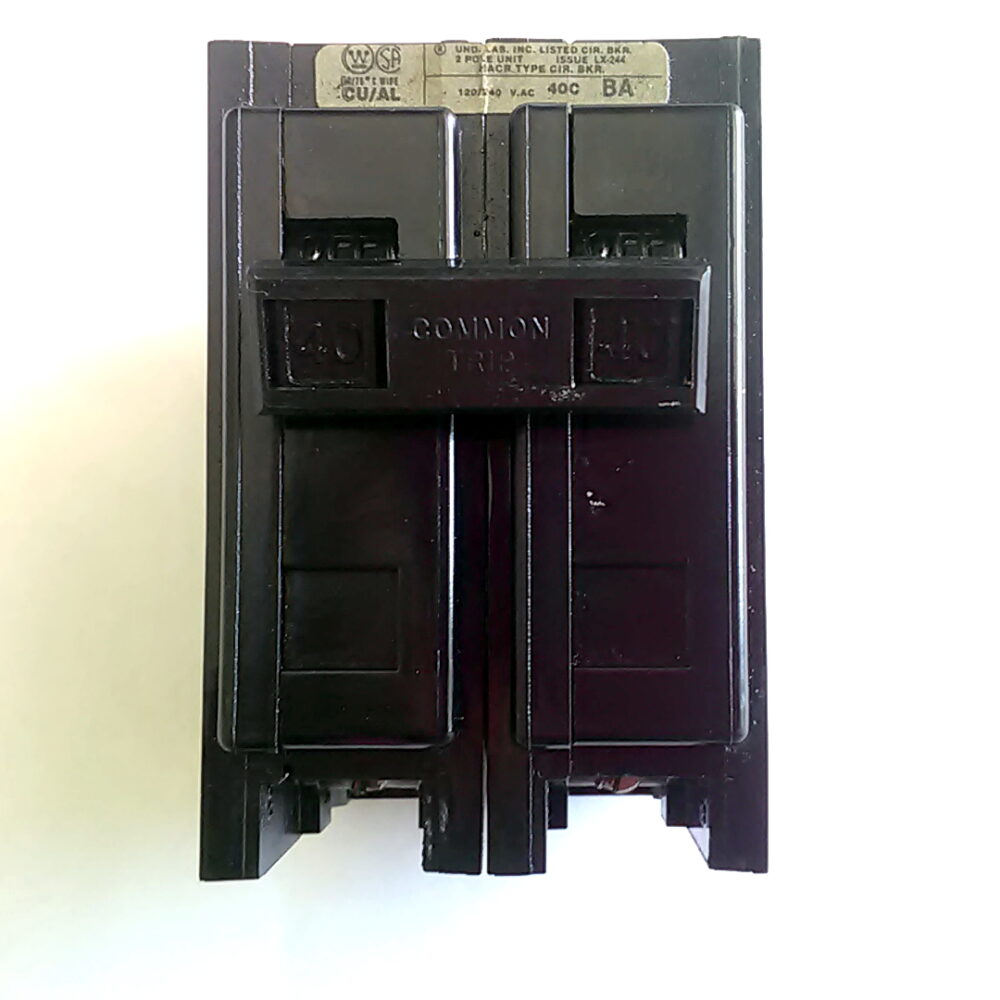 Westinghouse 2 Pole 40 Amp BA240 B240 2P 40A Type BA Series Circuit Breaker - Image 3