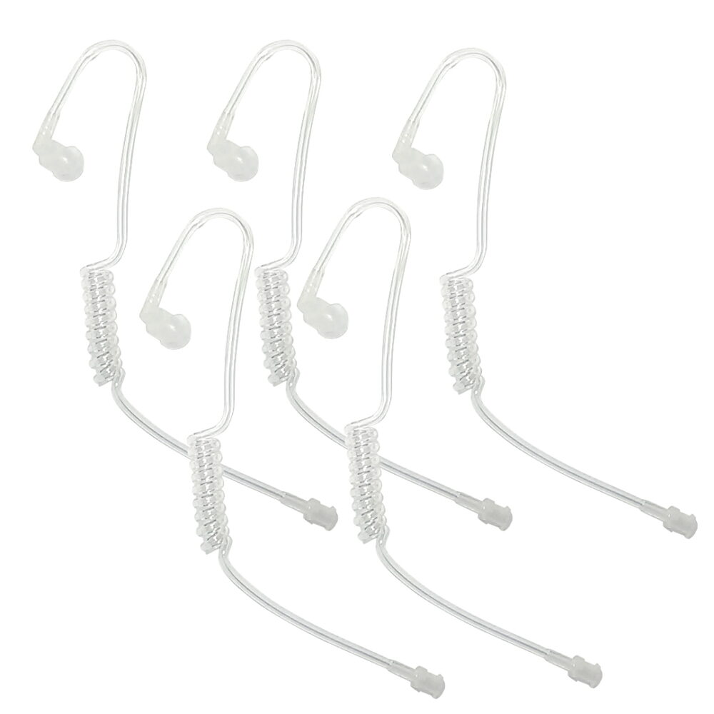 5x Clear Transparent Coiled Acoustic Cord Air Tube for 2-Way Radio Mic Earpiece - Image 7