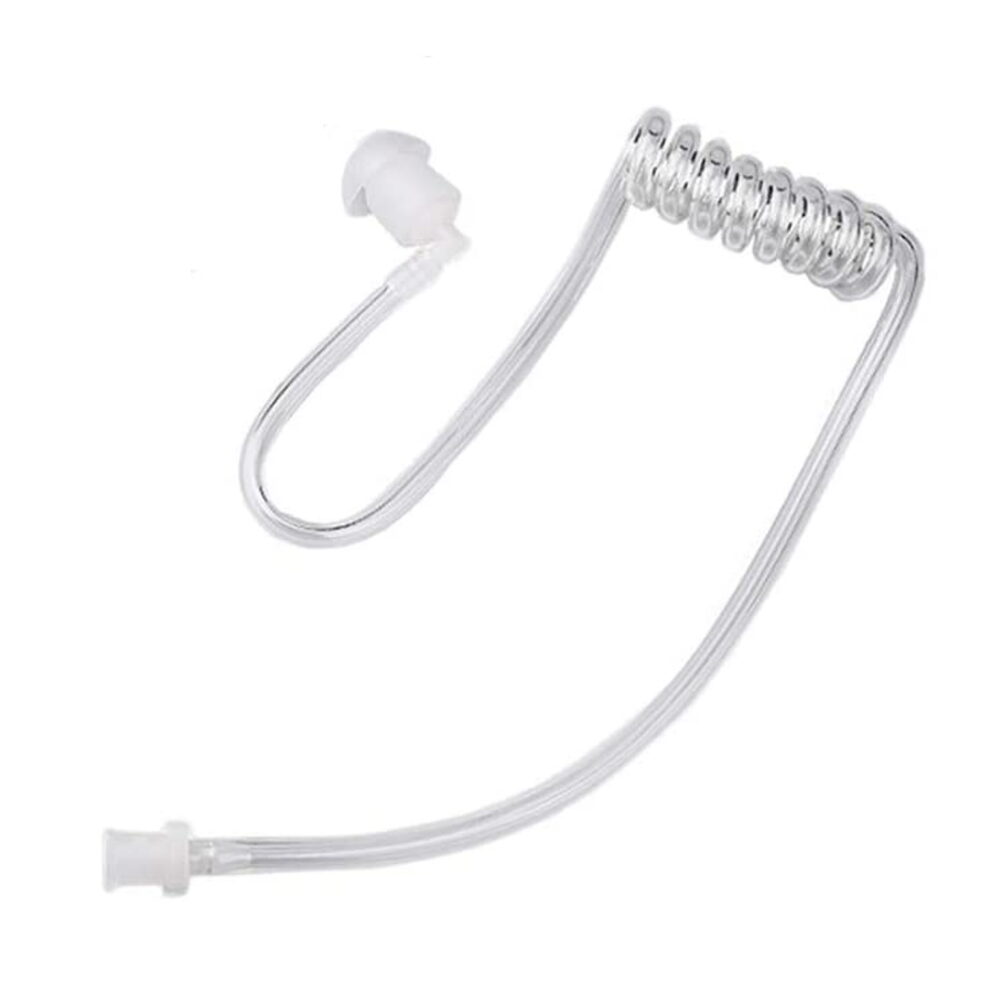 5x Clear Transparent Coiled Acoustic Cord Air Tube for 2-Way Radio Mic Earpiece - Image 2