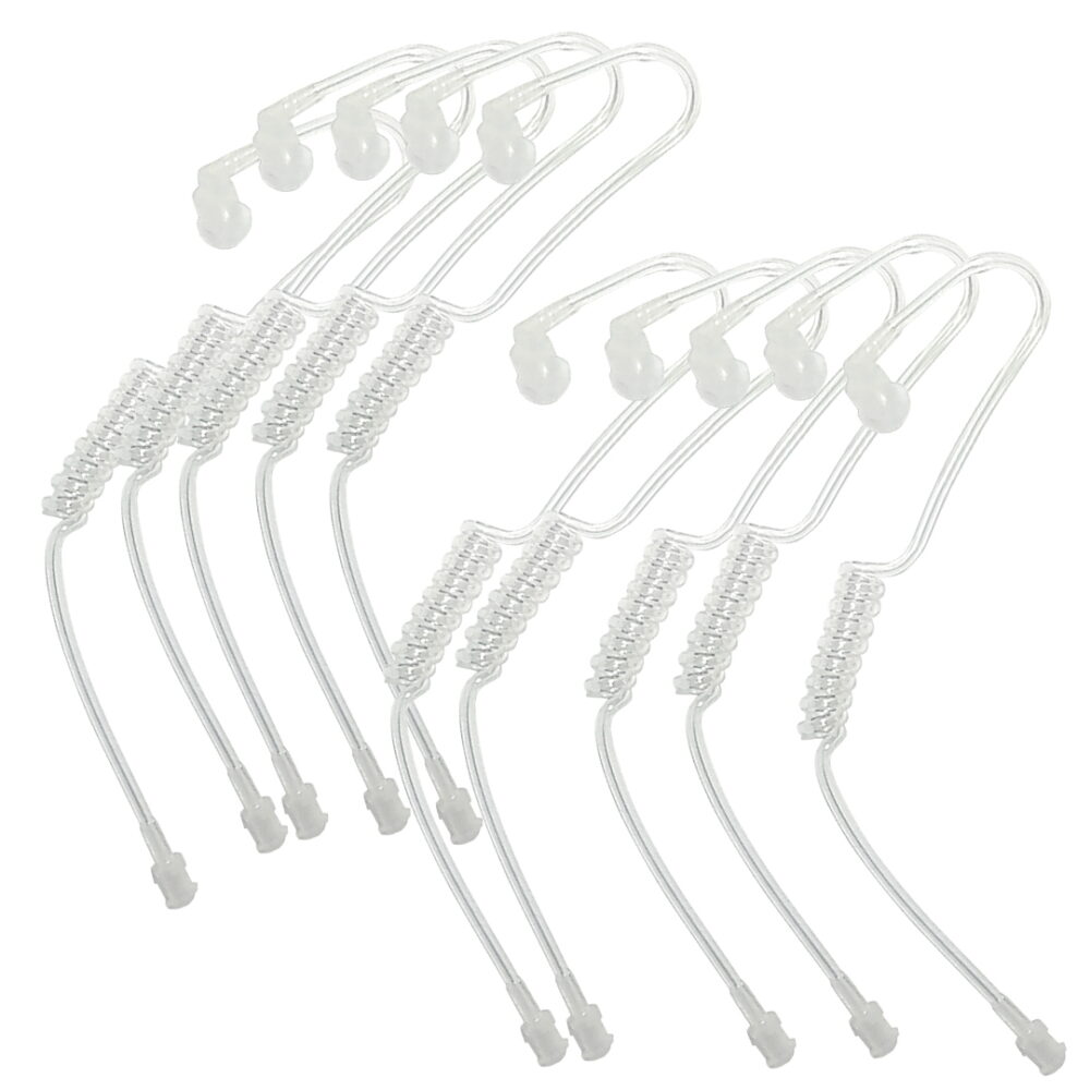 10x Clear Transparent Coiled Acoustic Cord Air Tube for 2-Way Radio Mic Earpiece - Image 7