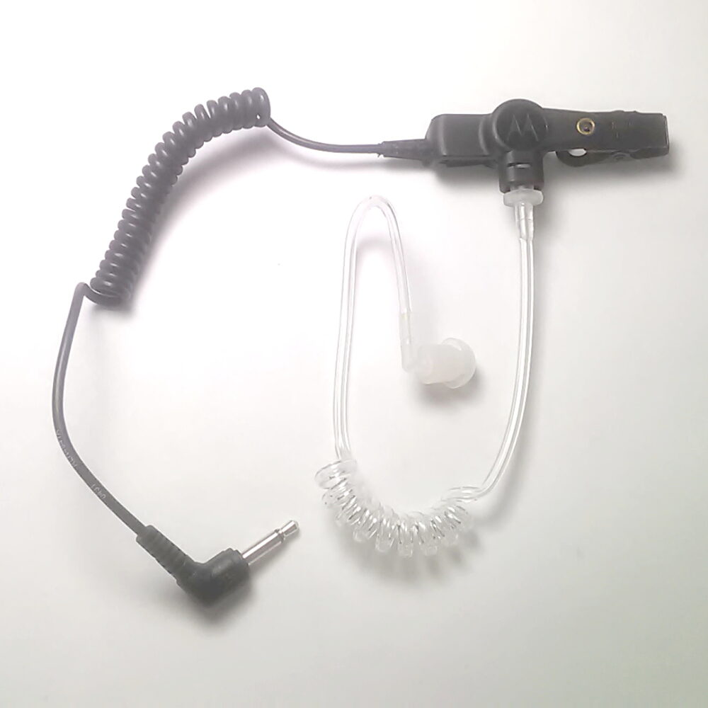 Motorola Radio Receive Audio Earpiece 3.5mm Microphone With Clear Coilcord Tube - Image 9