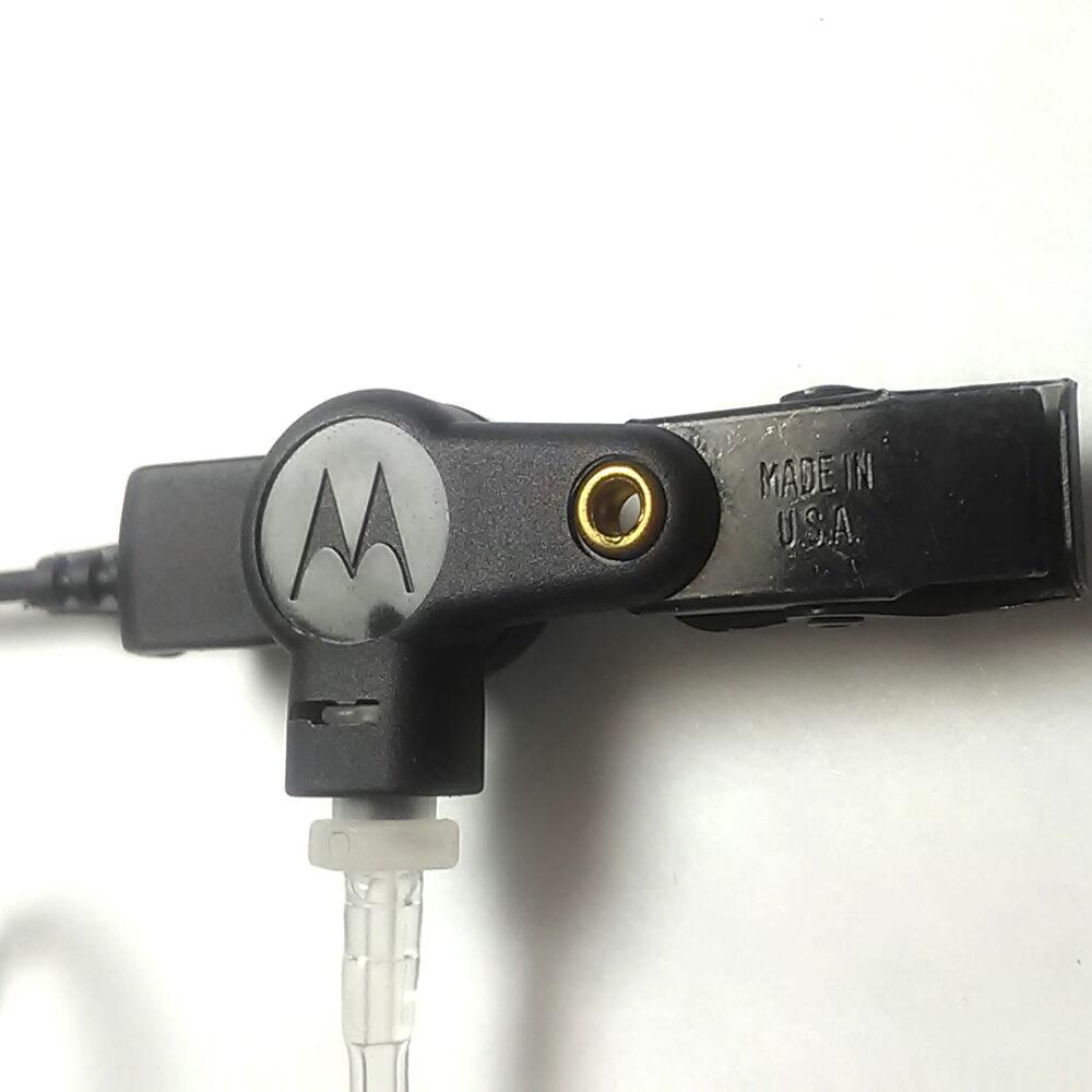 Motorola Radio Receive Audio Earpiece 3.5mm Microphone With Clear Coilcord Tube - Image 7