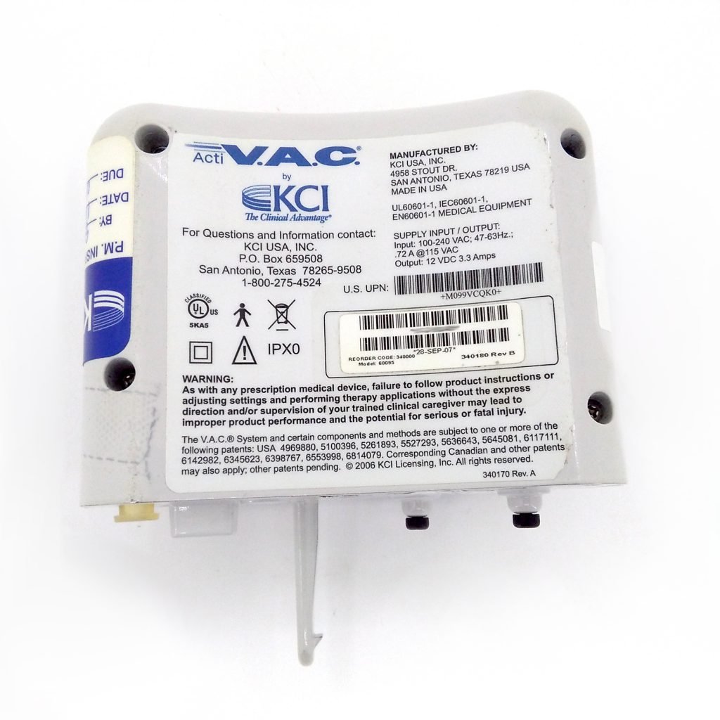 KCI ACTIVAC ACTI VAC Negative Pressure Wound Healing Device Patient