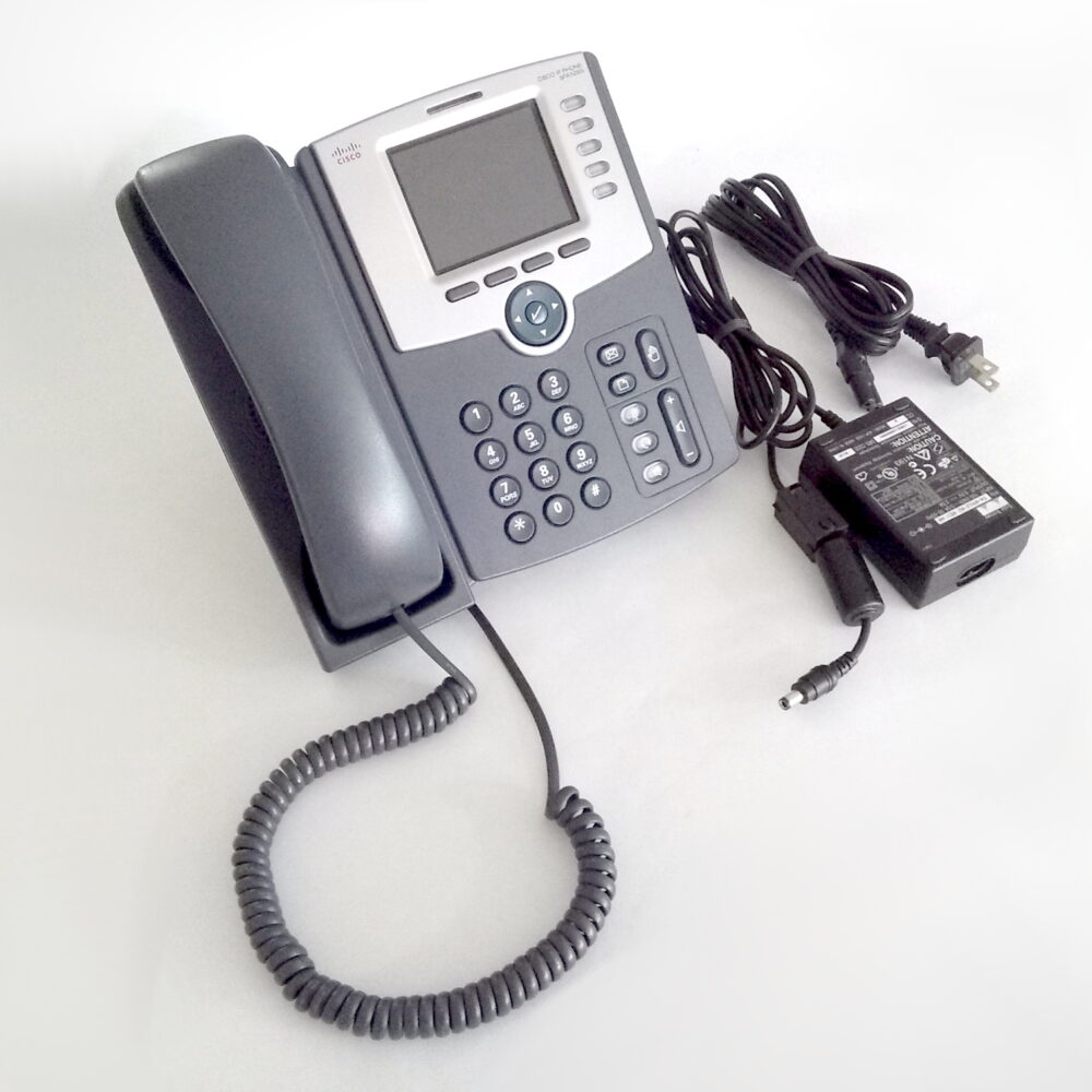 CISCO SPA-525G 5-Line Business IP Phone w/ Foot Stand, Handset & Power Adapter - Image 5