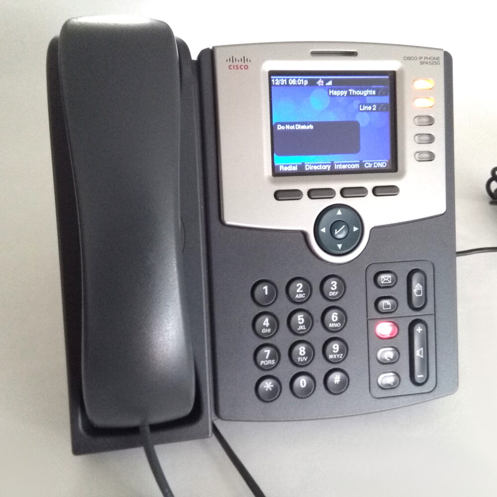 CISCO SPA-525G 5-Line Business IP Phone w/ Foot Stand, Handset & Power Adapter - Image 11