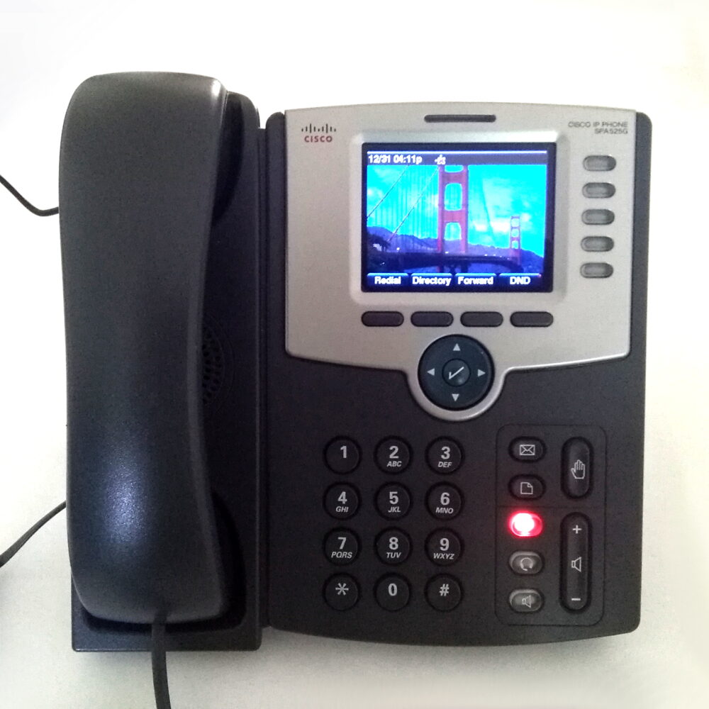 CISCO SPA-525G 5-Line Business IP Phone w/ Foot Stand, Handset & Power Adapter - Image 7