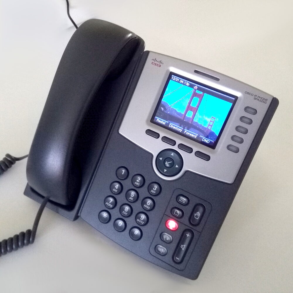 CISCO SPA-525G 5-Line Business IP Phone w/ Foot Stand, Handset & Power Adapter - Image 2