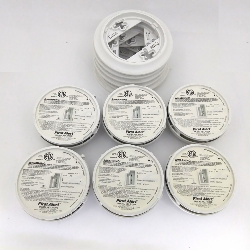 Lot of 6 First Alert 9120B Smoke Detector & Alarm, AC Powered - Image 3