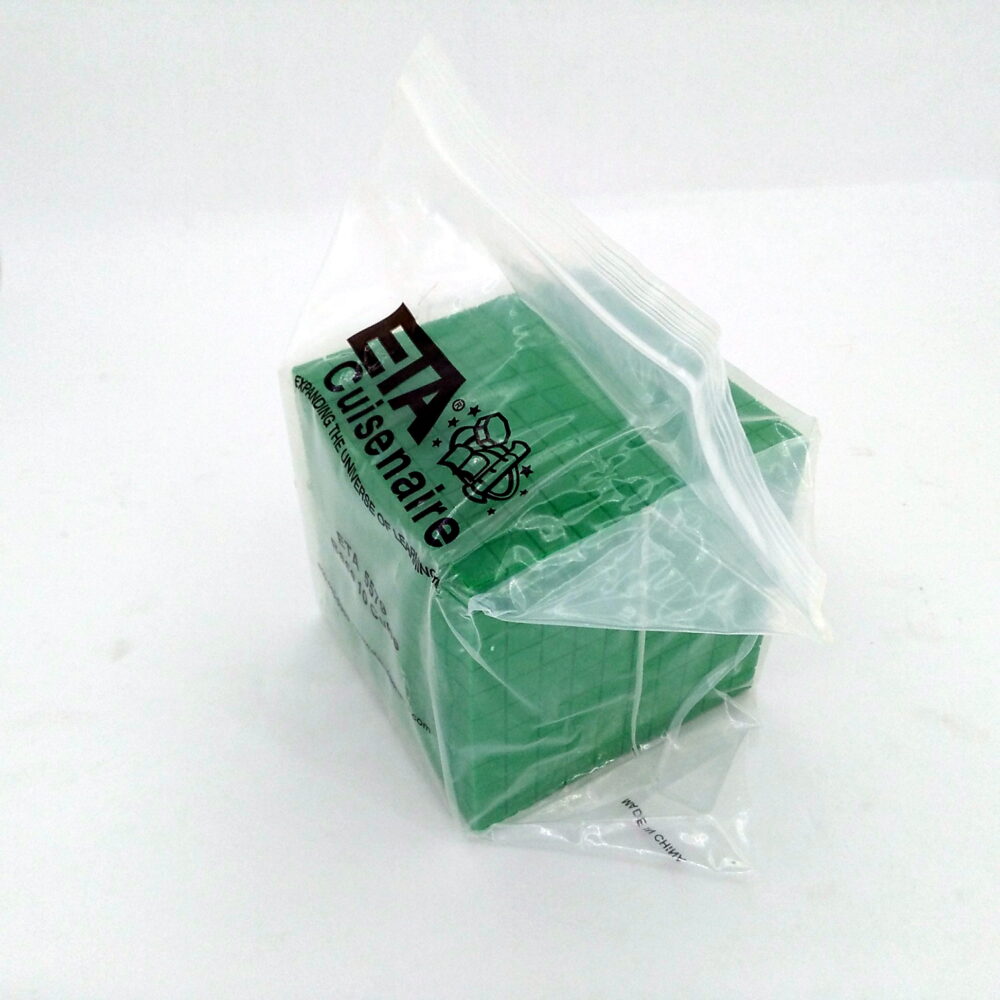 ETA hand2mind Green Plastic Cube - Base 10 Counting Block Base-Ten Math Homeschool - Image 4