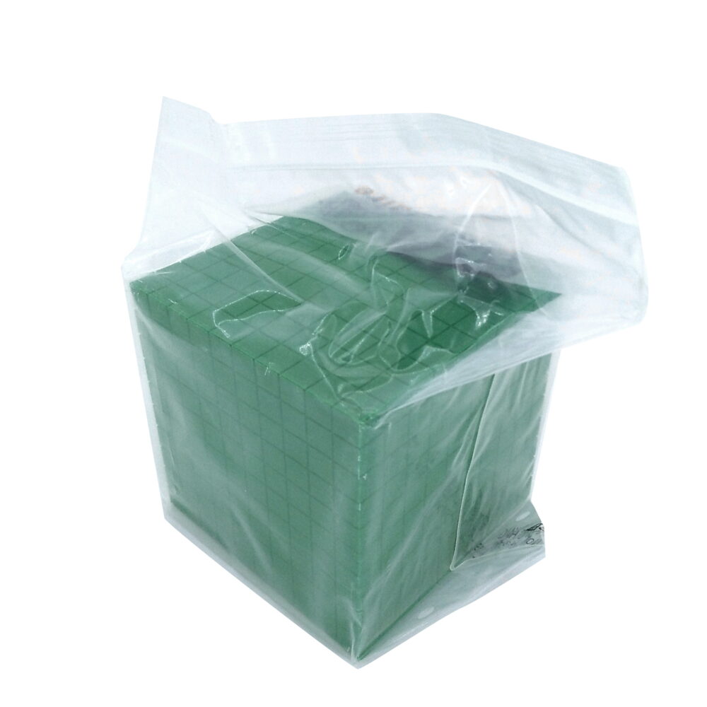 ETA hand2mind Green Plastic Cube - Base 10 Counting Block Base-Ten Math Homeschool - Image 3