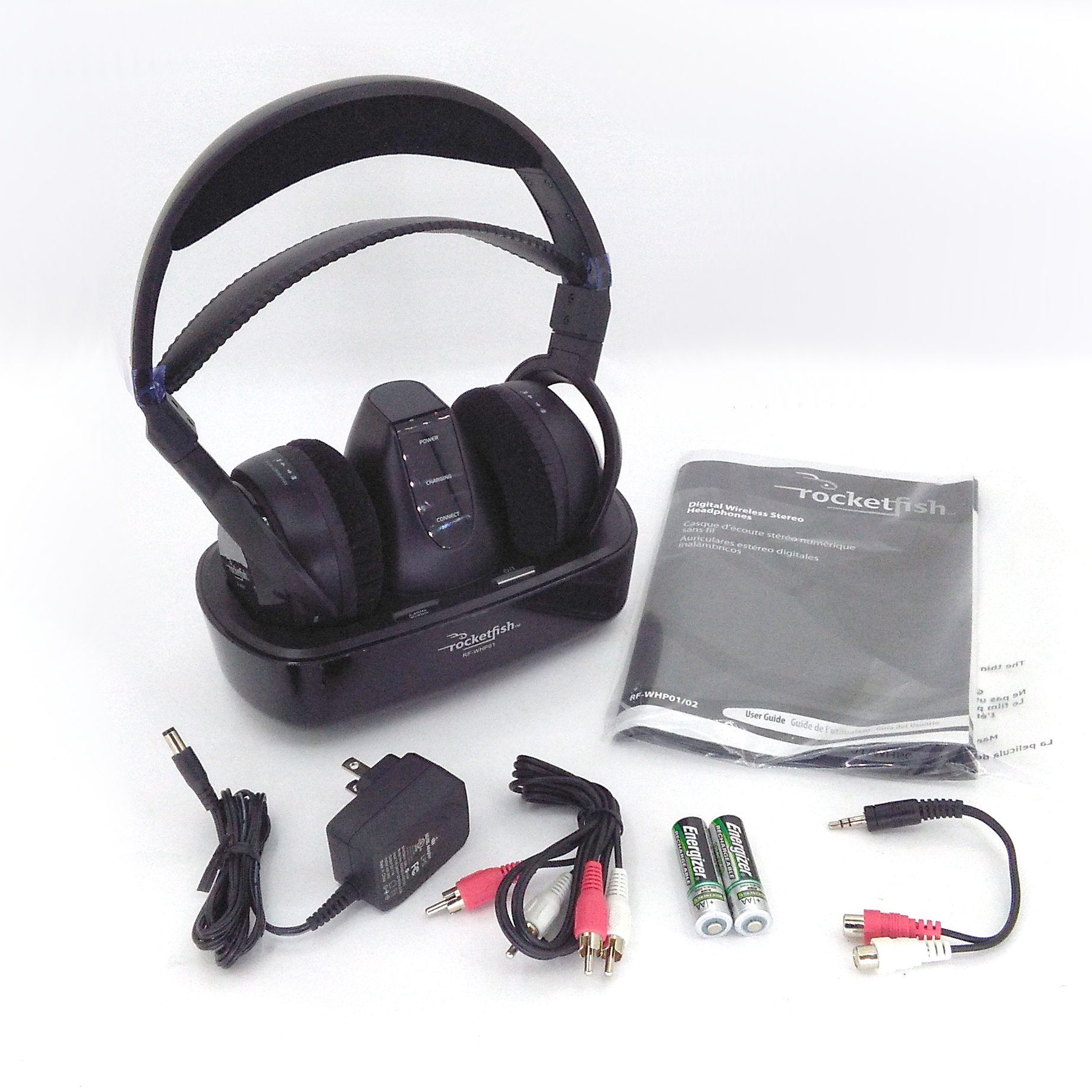 Genuine Rocketfish (RF-WHP01) Digital Wireless Stereo Headphones With