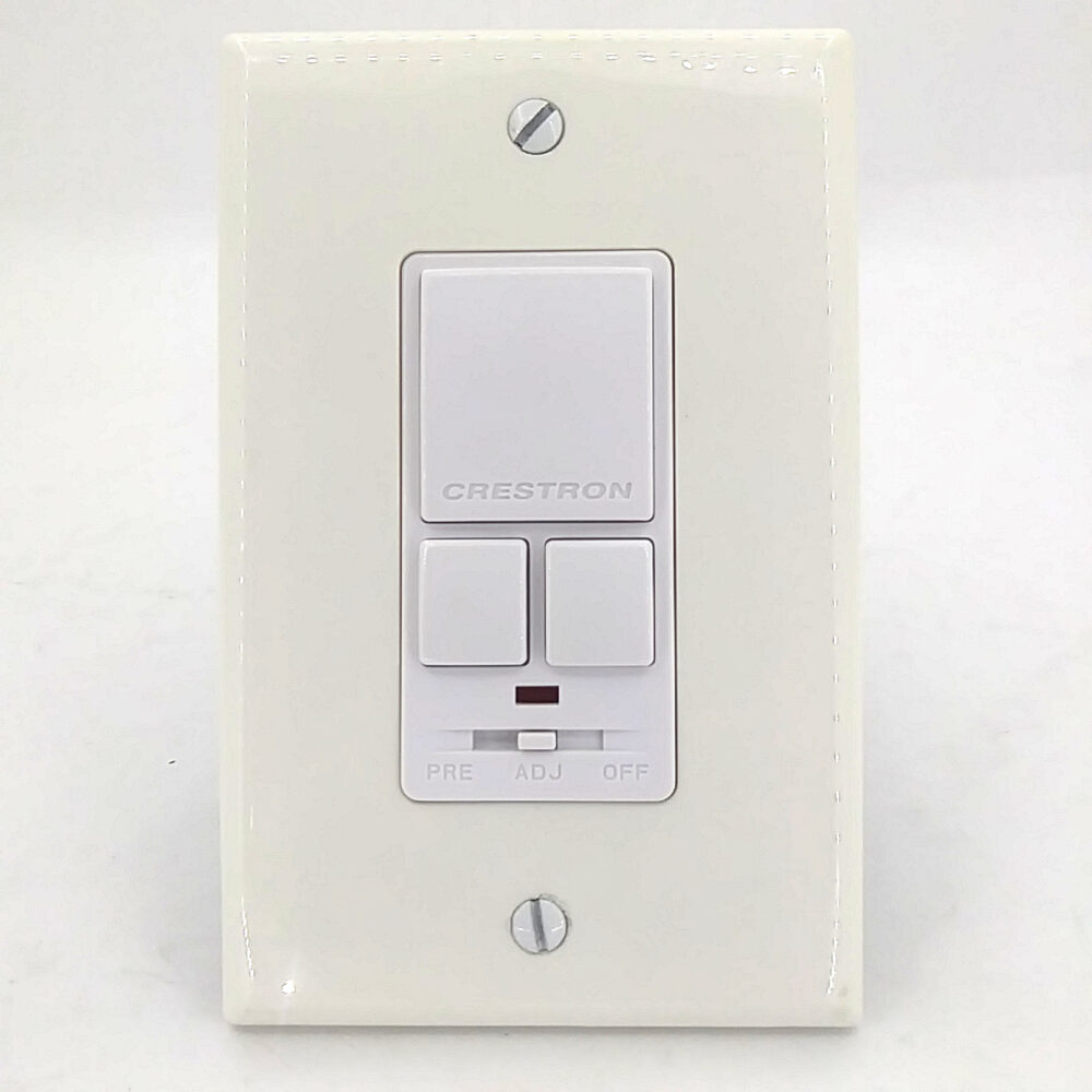 Lot of 4 Crestron Wall Box Dimmer, 3 Button, White, Smooth CLW-DIMW-S - Image 5