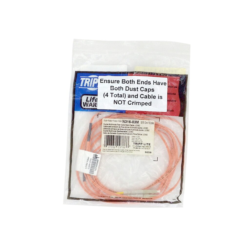 NEW Tripp Lite N316-03M Duplex Multimode 3M 10-Ft Fiber Optic Patch Cable, LC/SC - Image 3