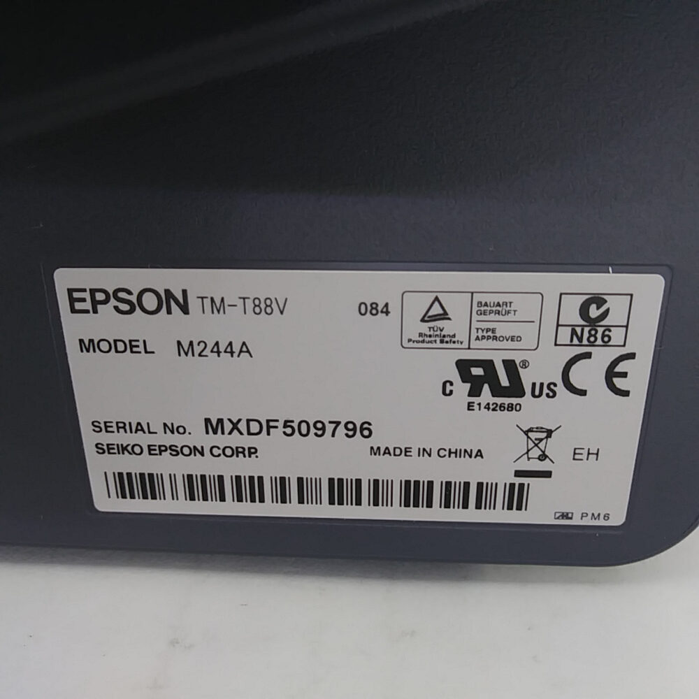 New Epson TM-T88V-084 Bluetooth (BMKFBM212B) and USB Interface, Dark Gray