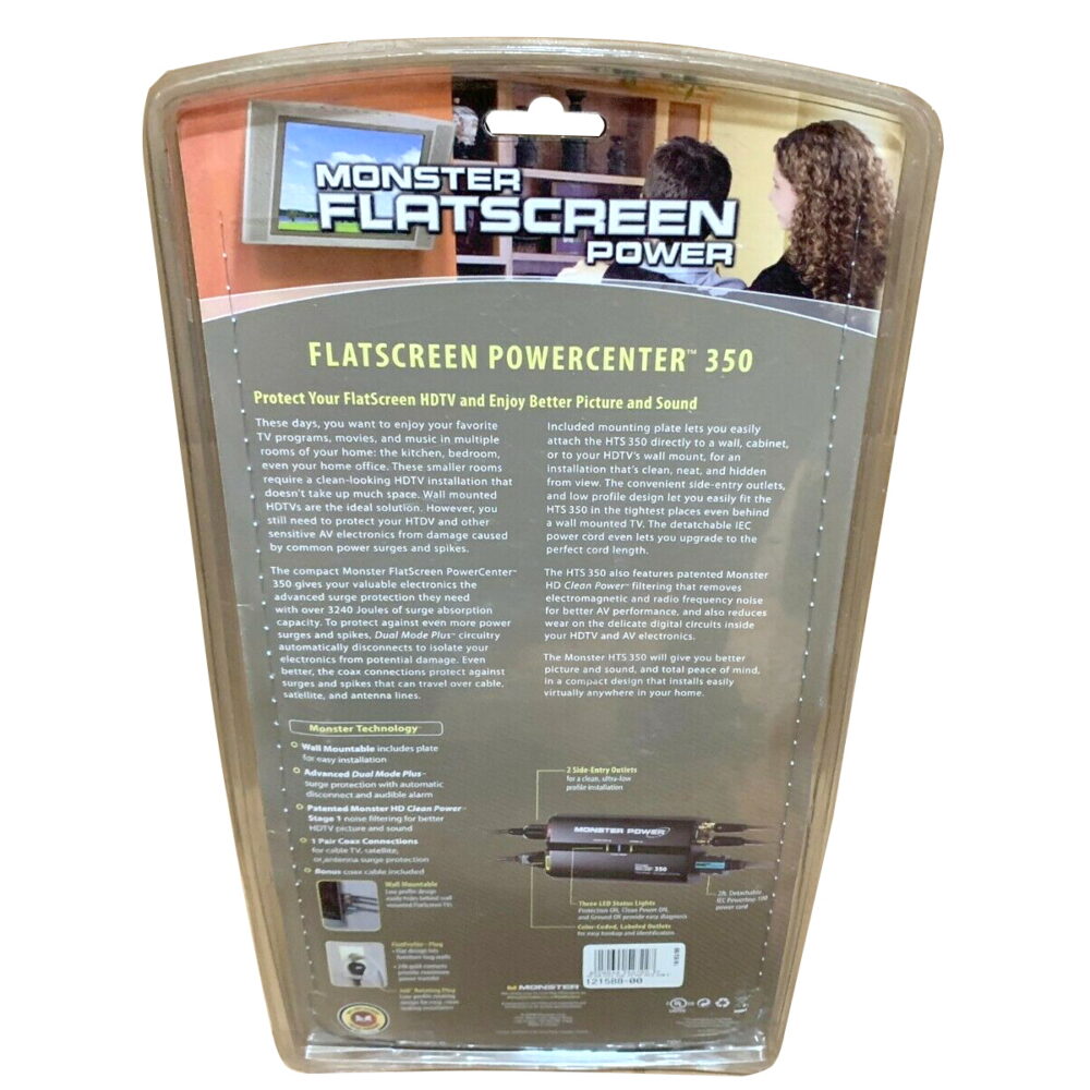 Monster FlatScreen PowerCenter HTS350 Home Theater w/ Clean Power Stage 1 Sealed - Image 2