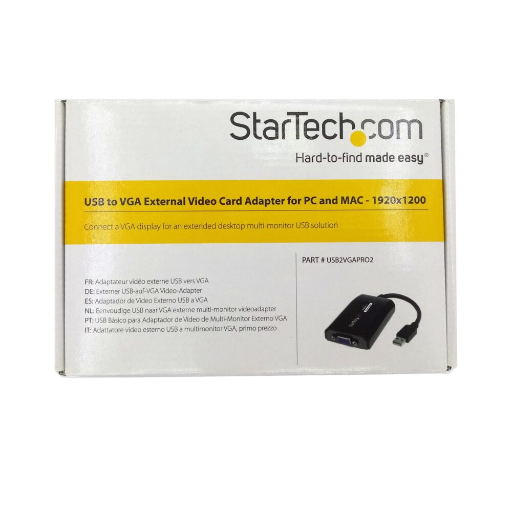 NEW Startech USB2VGAPRO2 USB to VGA Adapter External Video Graphics Card for PC - Image 2