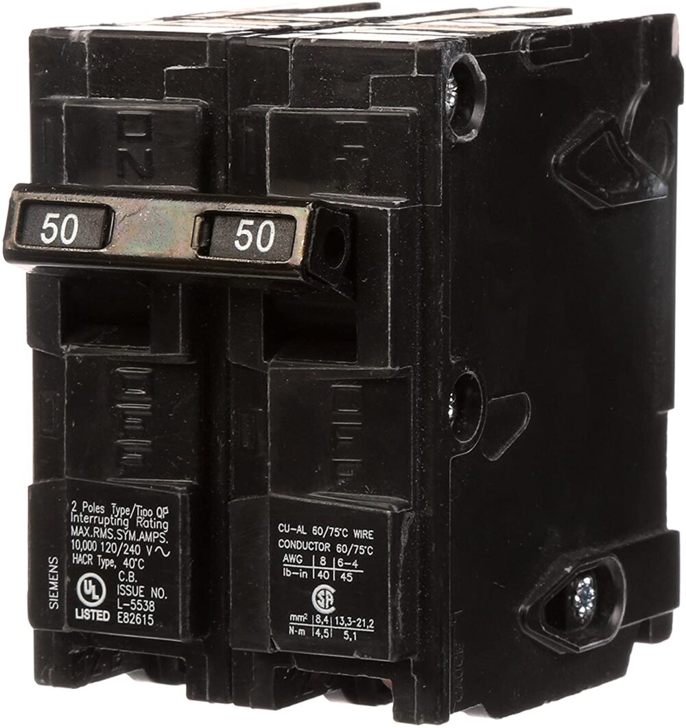 Genuine Siemens Q250 2 POLE 50 AMP 120/240V Type QP Circuit Breaker - Image 2