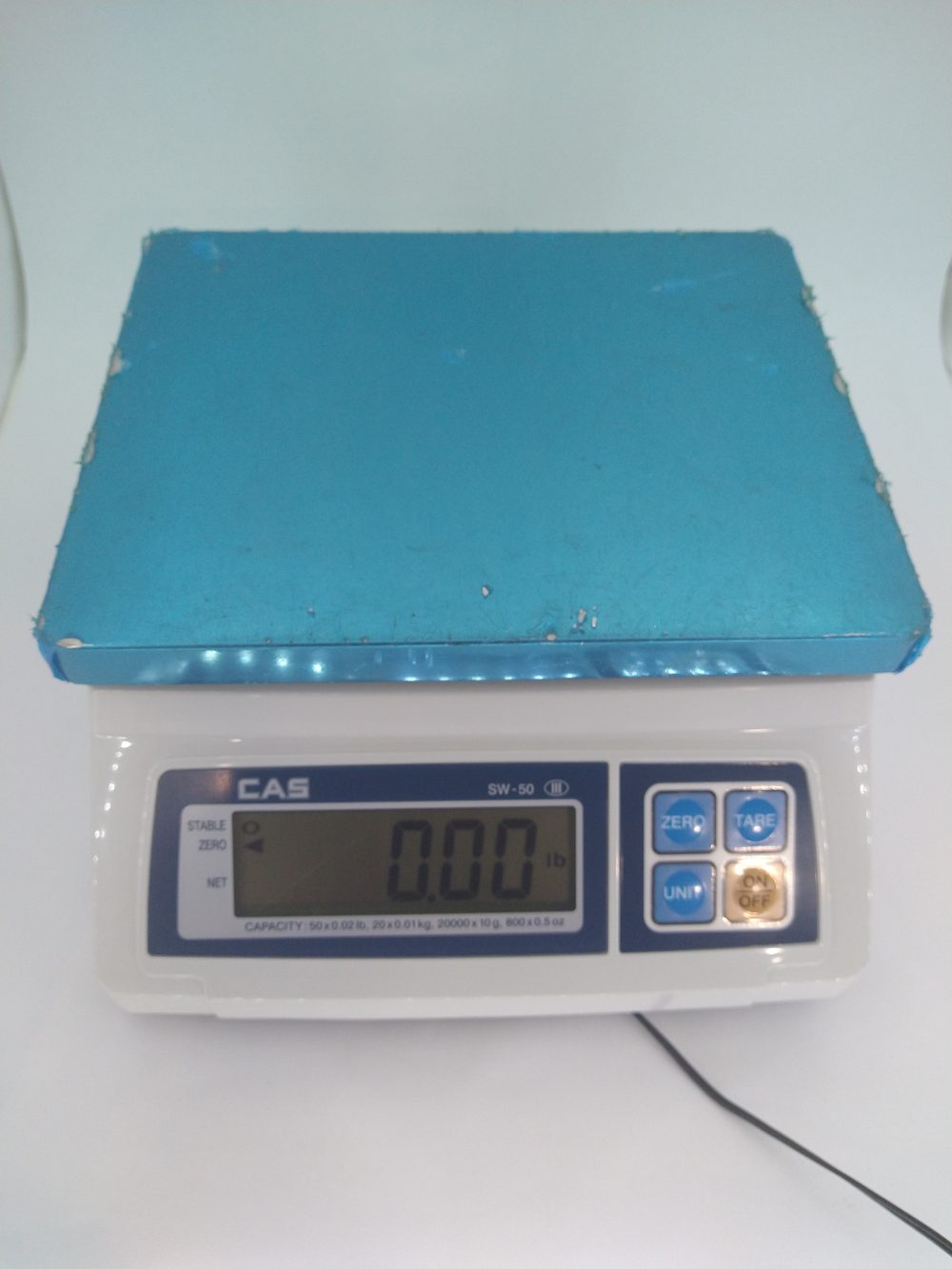 CAS SW-50 Portion Control Scale 50LB X 0.02 LB, Kg/g/Oz/Lb Switchable - Image 3