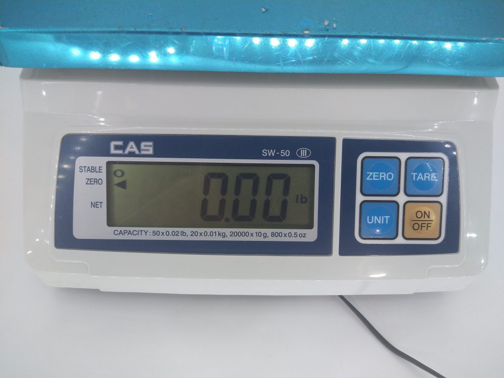 CAS SW-50 Portion Control Scale 50LB X 0.02 LB, Kg/g/Oz/Lb Switchable - Image 4