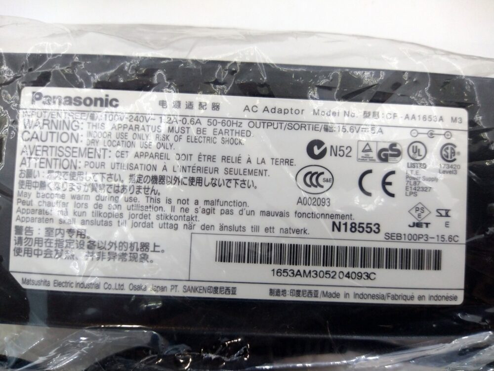 New Original Panasonic AC Adapter CF-AA1653A 15.6V 5A 78W For ToughBook CF-29 4