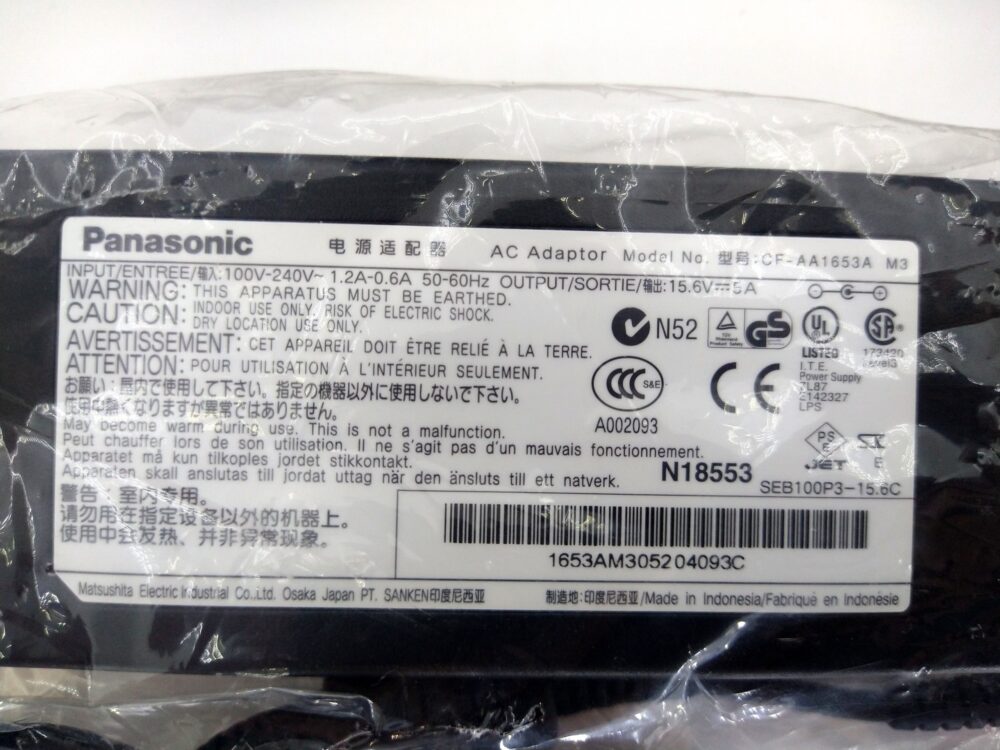 New Original Panasonic AC Adapter CF-AA1653A 15.6V 5A 78W For ToughBook CF-29 5