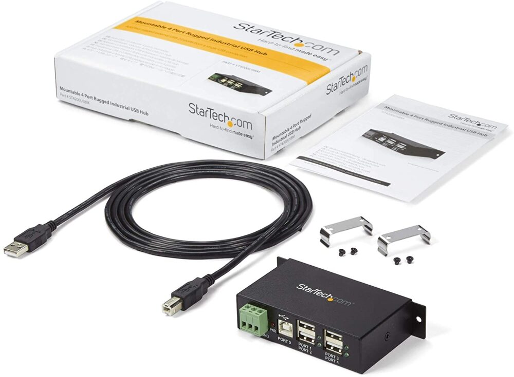 StarTech 4-Port Industrial USB 2.0 Hub with ESD Prote