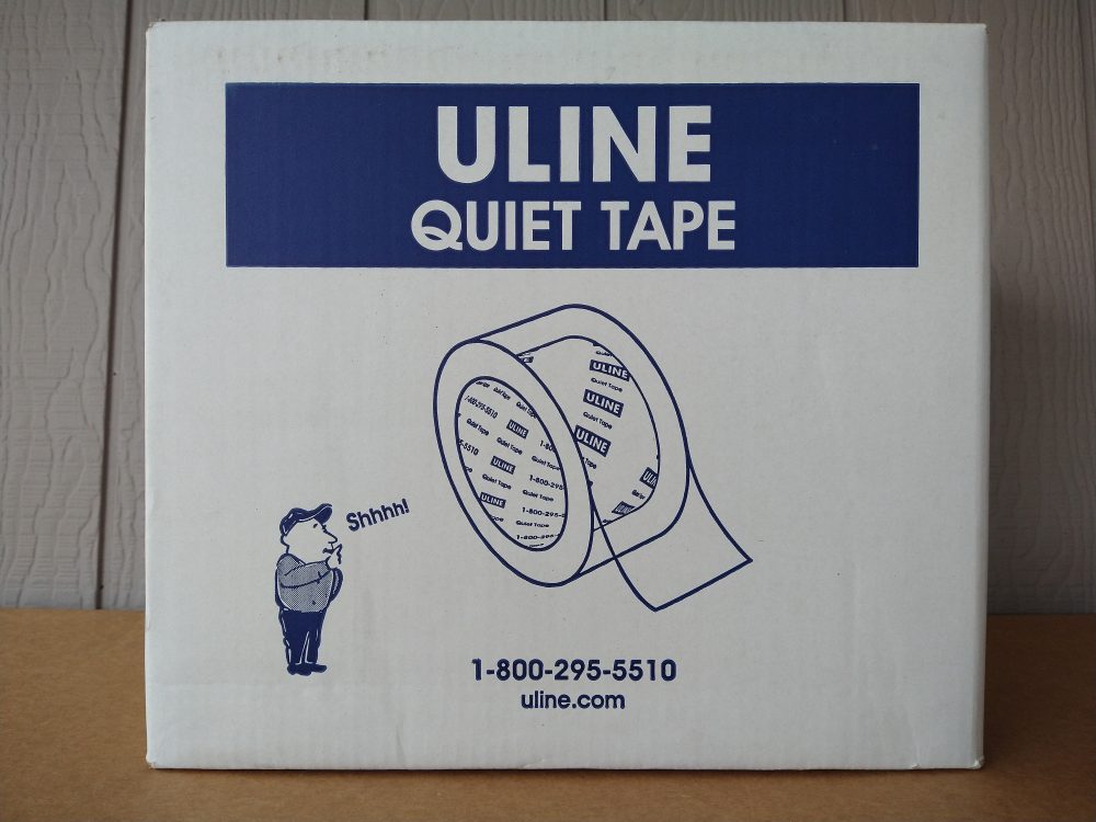 Uline Quiet Tape - 2 Mil, 3" x 110 yds, Clear