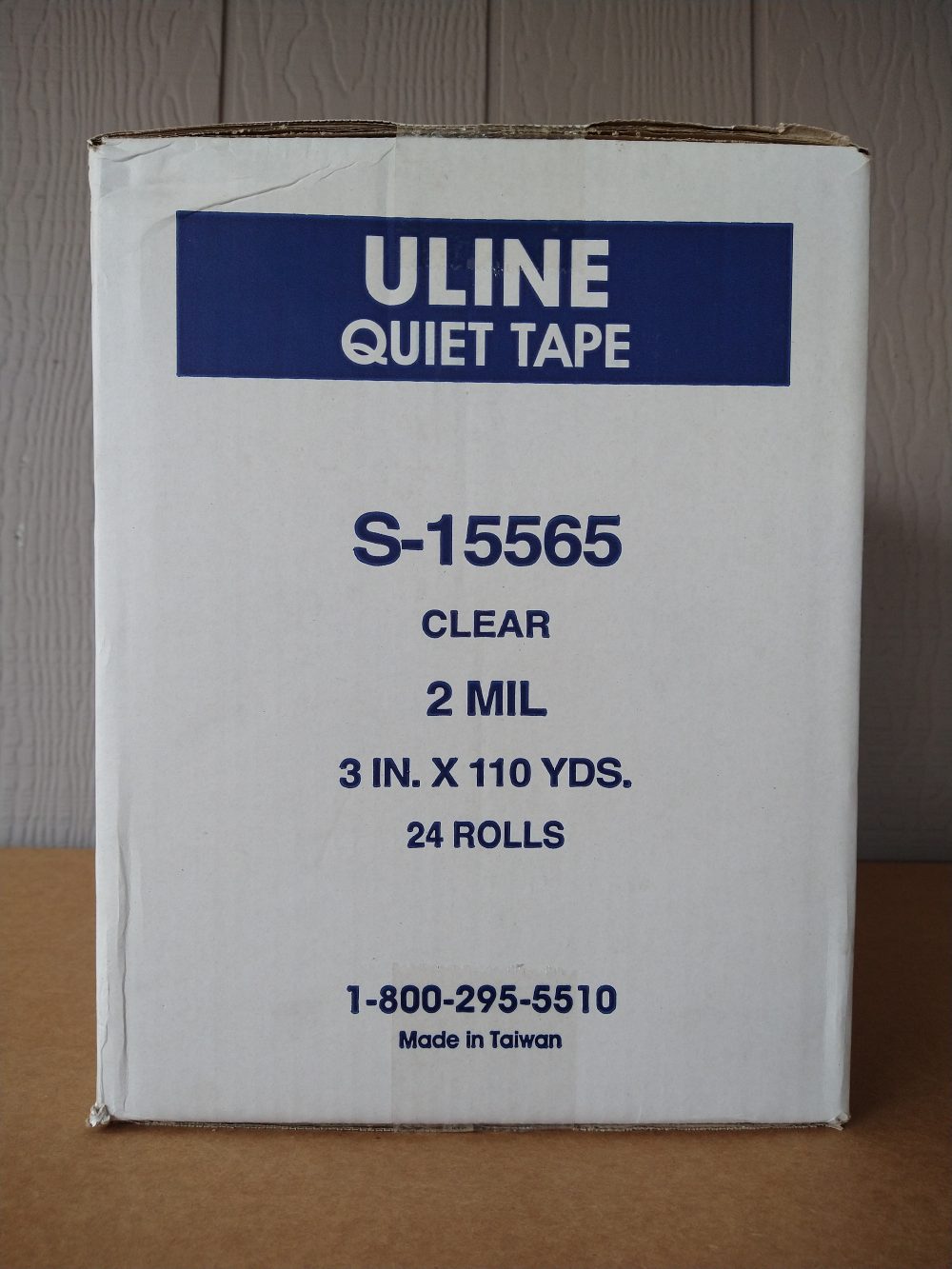 Uline Quiet Tape - 2 Mil, 3" x 110 yds, Clear